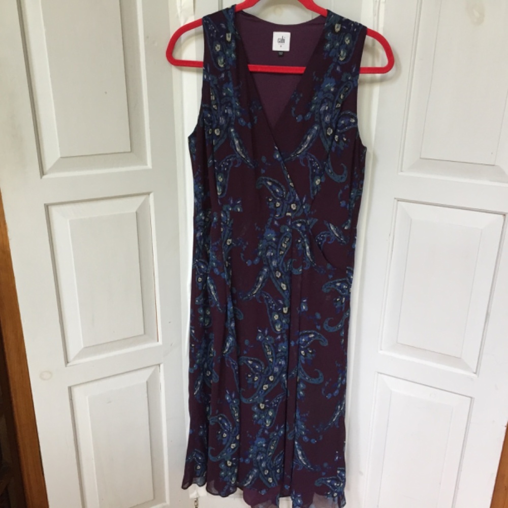 CAbi Purple and Blue Midi Dress - Picture 2 of 16